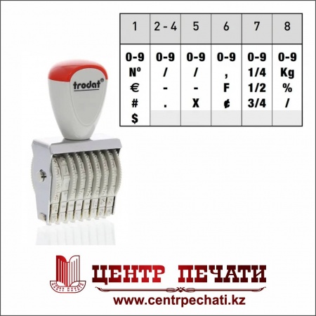 Trodat 1548 8 разрядов, 4 мм