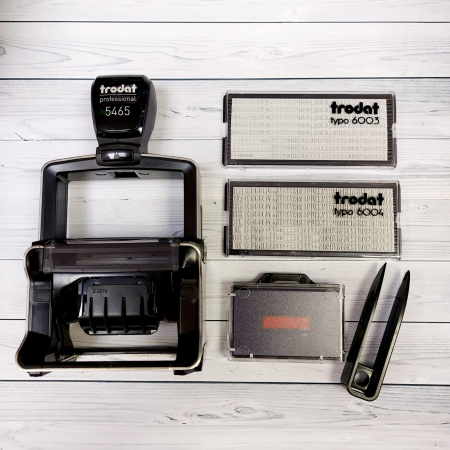 Trodat 5465/DB NEW Самонаборный датер 4 строки (56х33 мм) Дата на 2  языках(каз, рус)